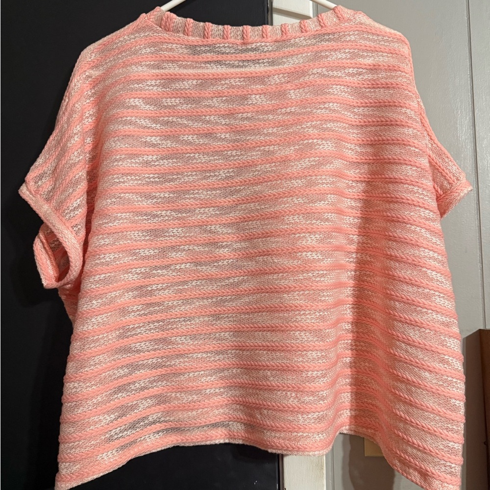 BiBi Pink and Cream Knit Sweater - Picture 2 of 4